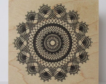 Grandma's Doily - NEW Judi Kins 3864F Wood Mounted Rubber Stamp, Cardmaking, Scrapbooking, Paper Crafts, Ink Stamp, Lace Stamp, Doily Stamp