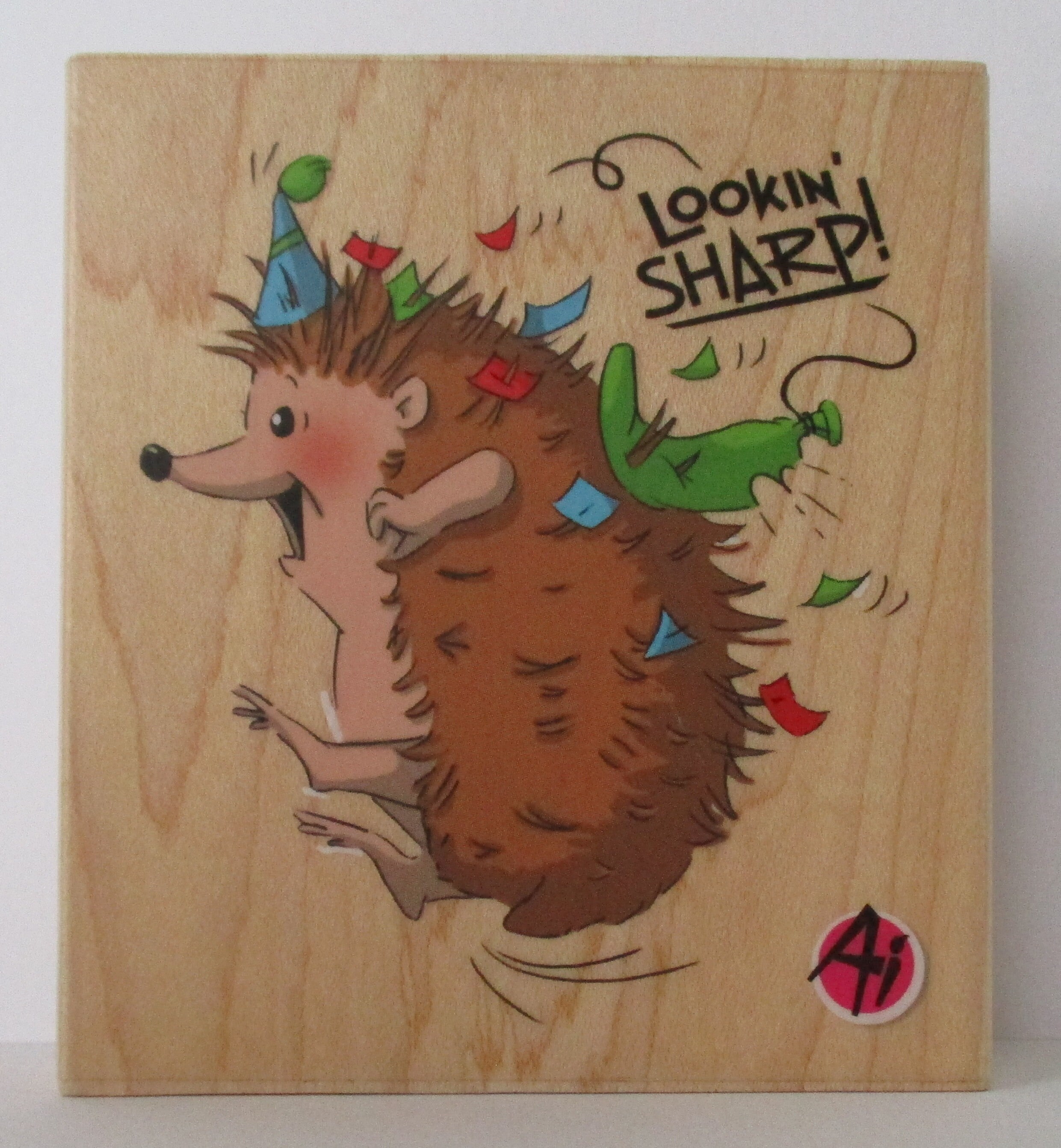 Hedgehog Birthday Stamp, Lookin' Sharp, Art Impressions Rubber Stamp - Etsy