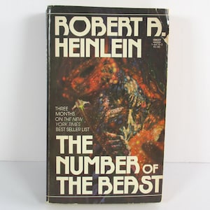 Vintage, 1985, The Number of The Beast, Robert A. Heinlein, Science Fiction, Sci-Fi, Book, Paperback Book, NY Times Best Seller, Collectible