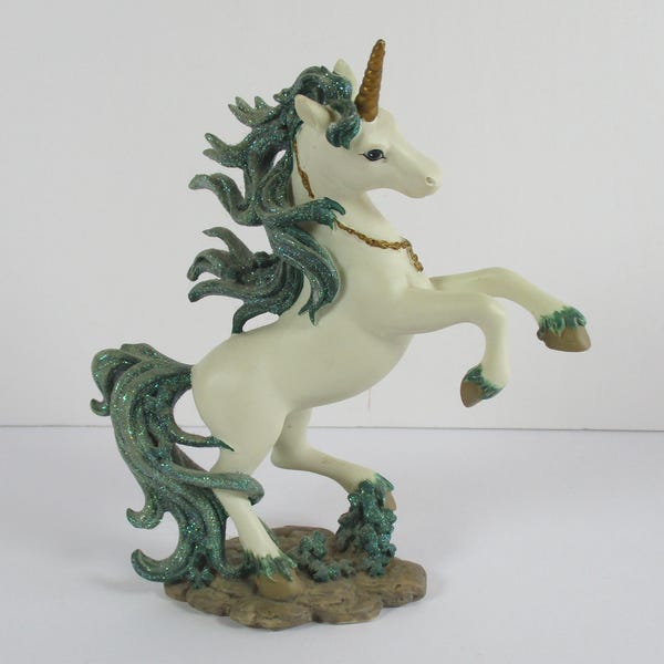 Vintage, 1980s, Emerald Isle Unicorn Series, Let Love & Friendship Reign, Hamilton Collections, Limited Edition, Resin, Unicorn Figurine