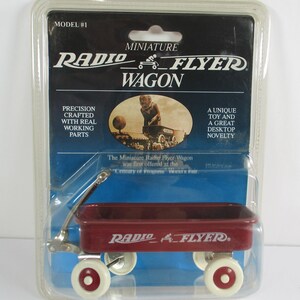 Vintage 1990 Miniature Wagon Radio Flyer Wagon Collectible Toy Wagon New in Package 1990 Novelty Toy Wagon Desktop Toy Collector Gift Idea
