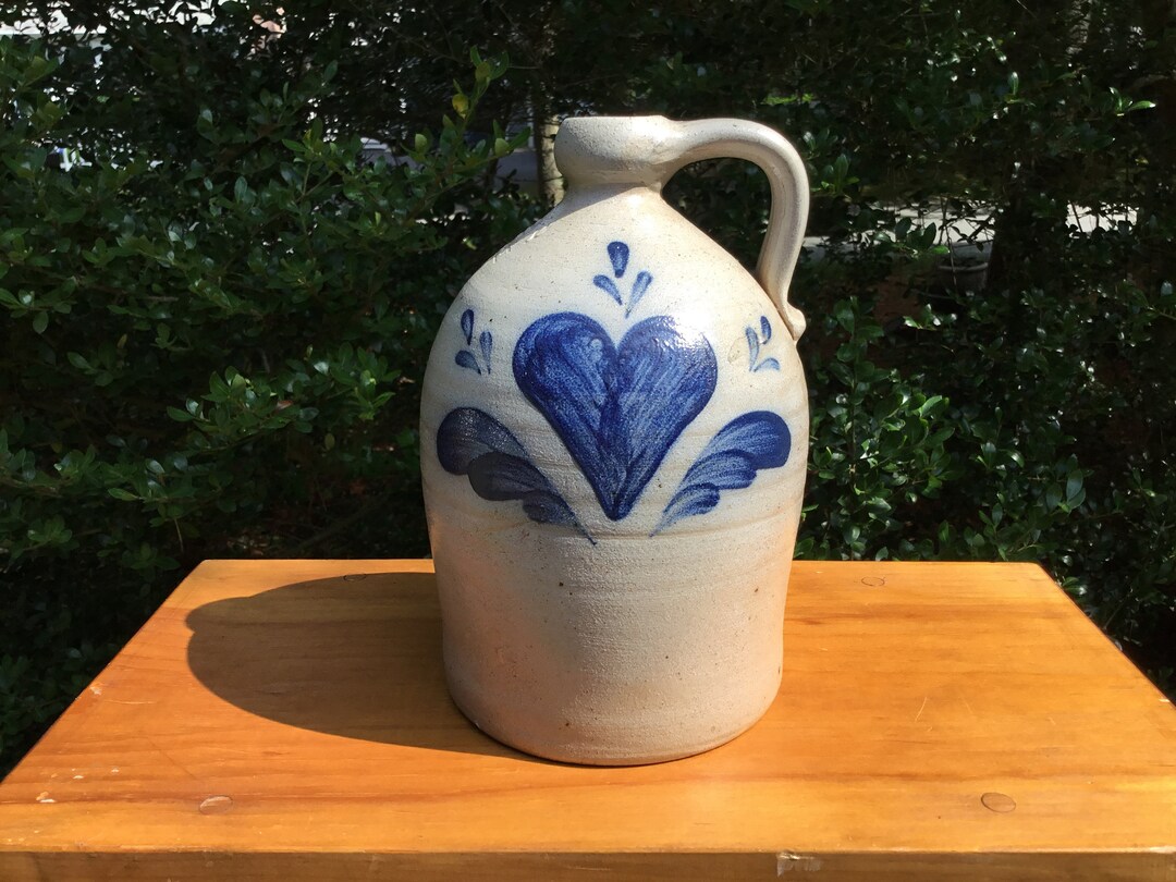 Vintage Stoneware Rowe Pottery Works Jug Etsy