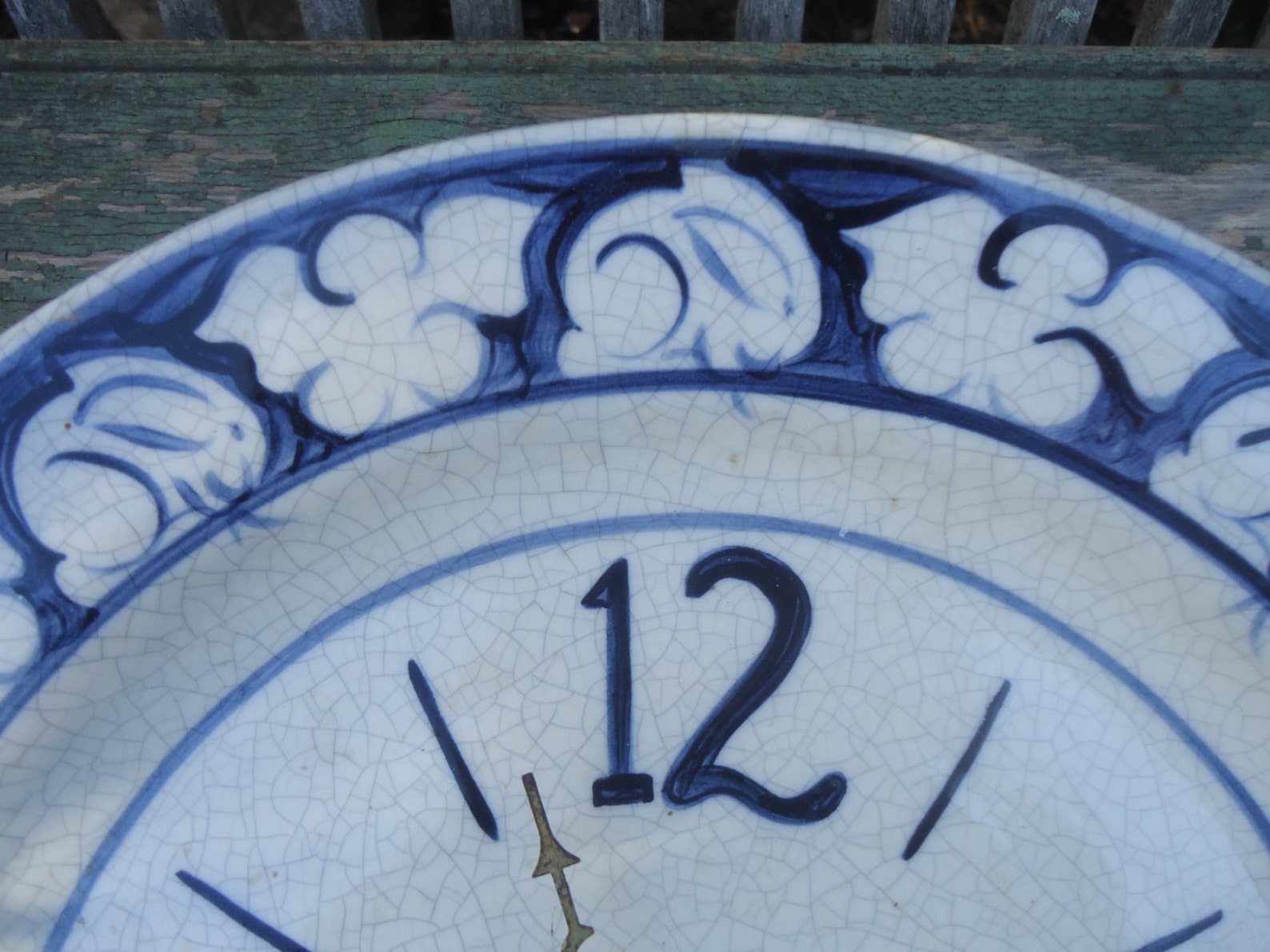 Large Vintage Dedham Pottery Wall Clock Etsy