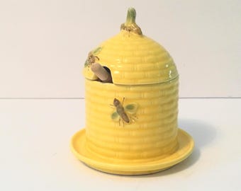 Vintage Goebel Beehive Honey Pot with Stirrer