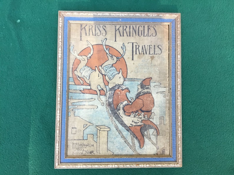 Antique Christmas Book Cover Kriss Kringle's Travels image 1