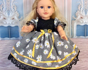 Daisy Print Dress For American Girl 18 inch Doll