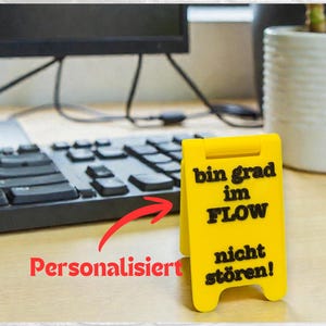 Mini Büroschild- 3D-gedruckt – Lustige Sprüche personalisiert für den Schreibtisch – Bürogeschenk für Kollegen & Bürohumor