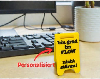 Mini office sign - 3D printed - Funny sayings personalized for the desk - Office gift for colleagues & office humor