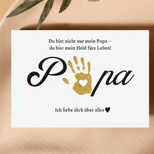 DAD picture with handprint – Father&#39;s Day gift to design yourself – Digital download – Father&#39;s Day gift birthday men creative original