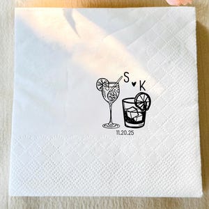 Sign Template Napkins, Whimsical Hand Drawn Signature Napkins, Wedding Shower Napkins, Birthday Party Napkins, Cocktail Sign Napkins