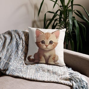 Kitten Throw Pillow