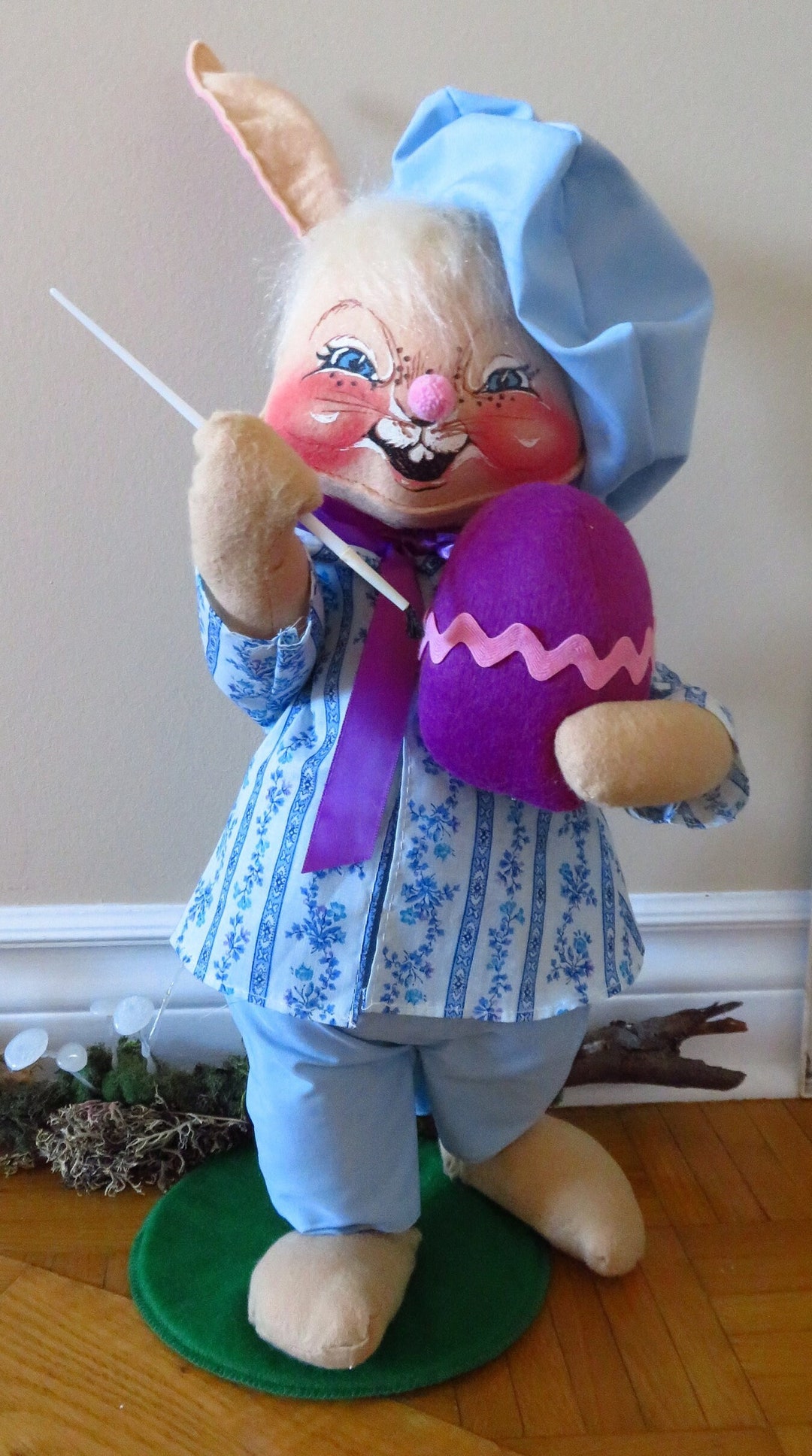 Annalee Easter Bunny Doll: 1989 Artist Plush Decor (47 Cm) - Etsy