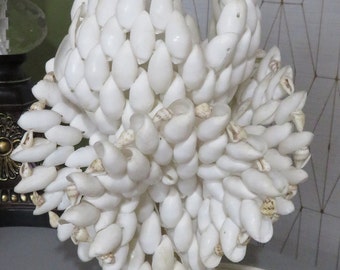 vintage lamp in seashells cowries shape tree flower / table lamp 70s shape flower, rare, BOHO
