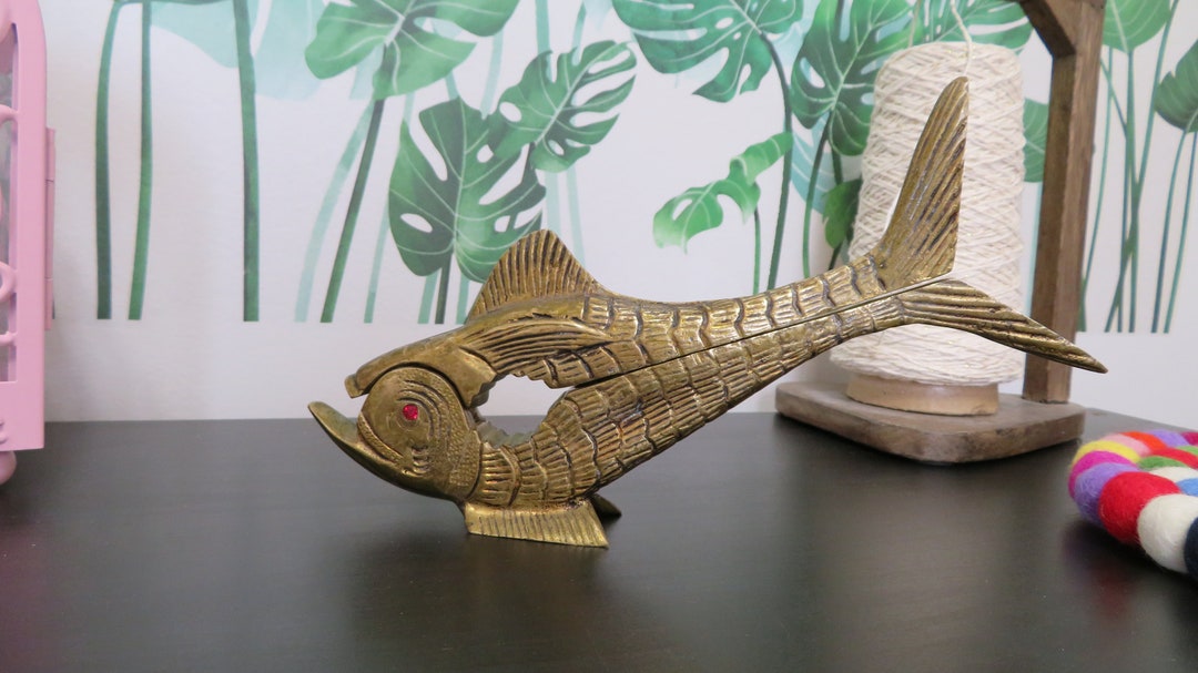 Brass Fish Nutcracker Vintage 1950s Brass Fish Nutcracker Etsy