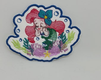 LITTLE MERMAID Embroidery patch Iron on