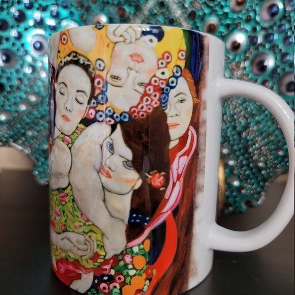 La tasse Maiden By Klimt personnalisée sur mesure