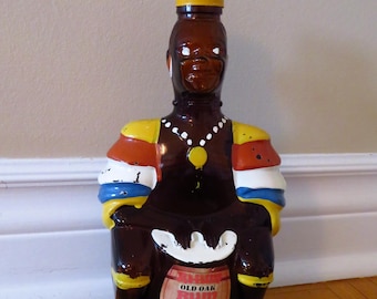 Vintage Old Oak Rum Limbo Drummer Bottle With Sombrero Lid - Etsy