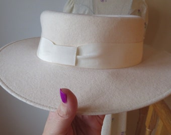 TRENDY Mélange Laine Feutre Chapeau melon Fedora Hat Cap Vintage Printemps chapeaux casquettes pour femme 