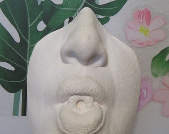 Original Marc Sijan Signed Face Hyper Realism Sculpture Expressions Hanging Art rare