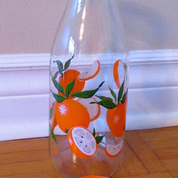 Vintage Le Parfait glass bottle for orange juice - made in France - Orange juice bottle by Le Parfait, made in France