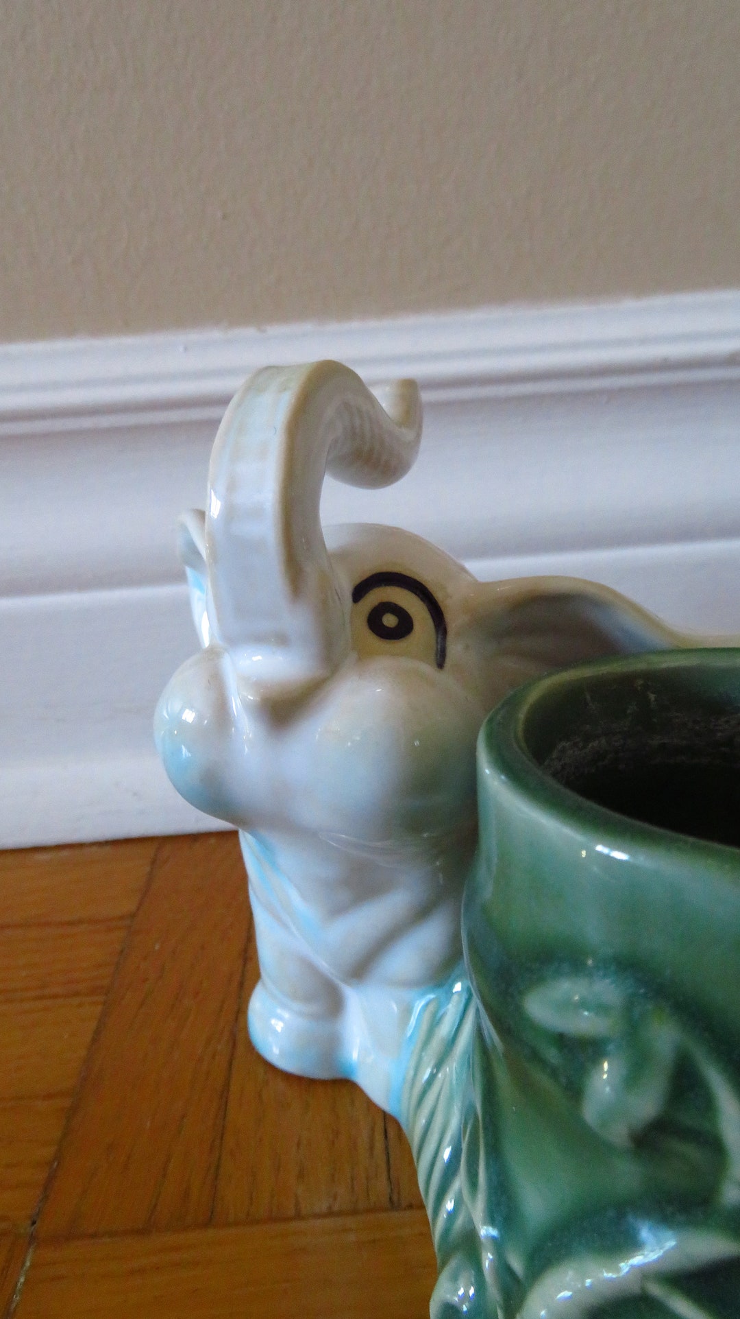 Vintage Elephant Planter Figurine/vase Decorative Indoor Planter Etsy