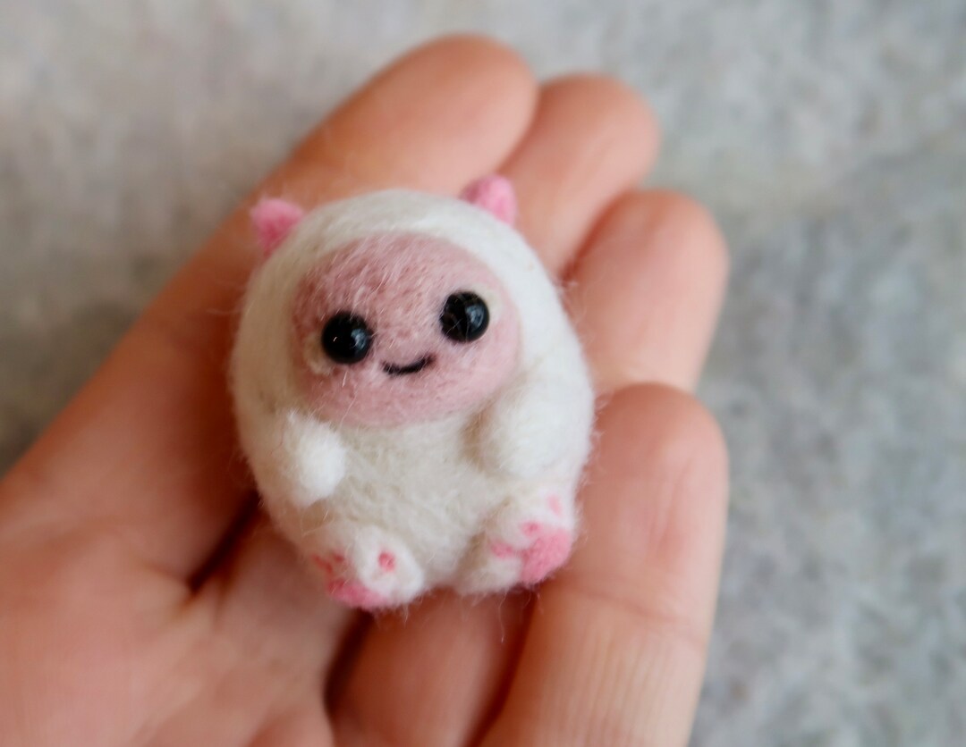 SUPER TINY Needle Felted Wool Yeti Yeti Decoration Etsy