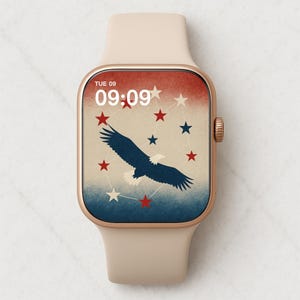 4th of July Apple Watch Face | Flying Eagle | Americana Star Symbol | Bold Freedom & Vision Retro Vibes | Digital Download