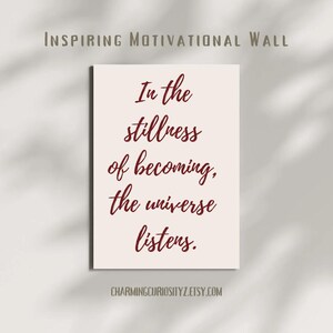 Inspiring Motivational Wall Art Canvas, Home Decor, Mindfulness Gift, Inspirational Quote Poster, Office Artwork, Cozy Living Space