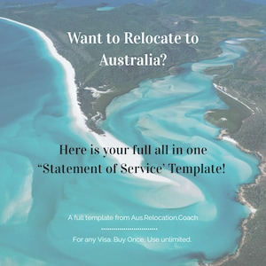 Full Statement of Service Template for Relocating to Australia