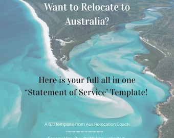 Full Statement of Service Template for Relocating to Australia