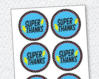 Super Hero Party PRINTABLE Favor Tags by Love The Day