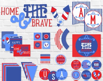 4th Of July PRINTABLE Party by Love The Day