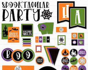 Halloween Party PRINTABLE Spooktacular Halloween (INSTANT DOWNLOAD) by Love The Day