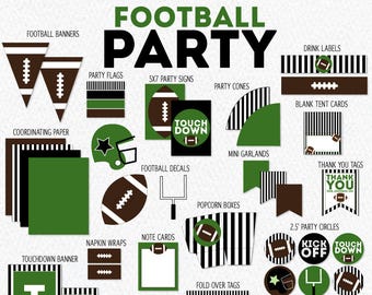 PRINTABLE Football Party (INSTANT DOWNLOAD) by Love The Day