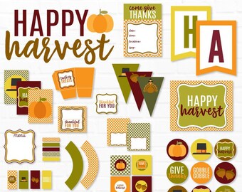 Thanksgiving PRINTABLE Party Full Collection by Love The Day