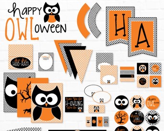 Hoots & Owl Halloween Party PRINTABLE (INSTANT DOWNLOAD) by Love The Day