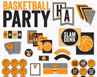Basketball Printable Party PRINTABLES (INSTANT DOWNLOAD) by Love The Day