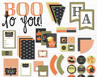 Boo To You Halloween Party PRINTABLE (INSTANT DOWNLOAD) by Love The Day