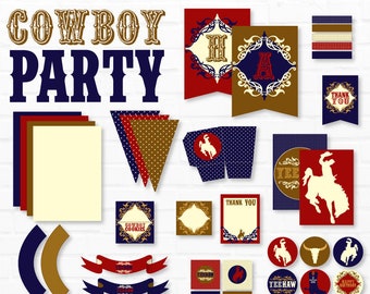 Rustic Cowboy Party PRINTABLES (INSTANT DOWNLOAD) by Lindi Haws of Love The Day