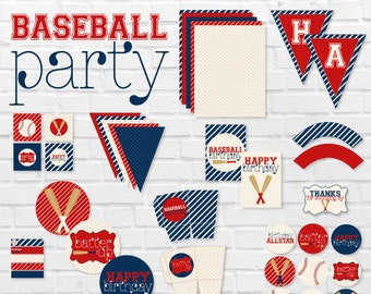 Baseball Party PRINTABLE Instant Download Birthday by Love The Day