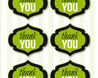 Little Man Party PRINTABLES Thank You Labels (INSTANT DOWNLOAD) by Love The Day