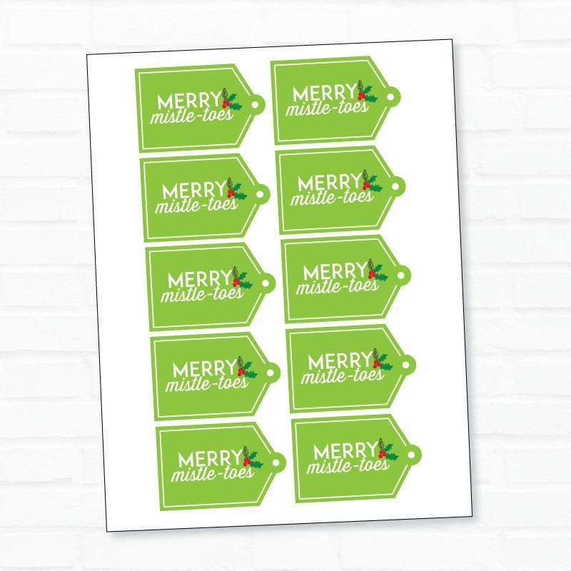 Merry Mistletoes Christmas Gift Tags INSTANT DOWNLOAD by Love the Day ...