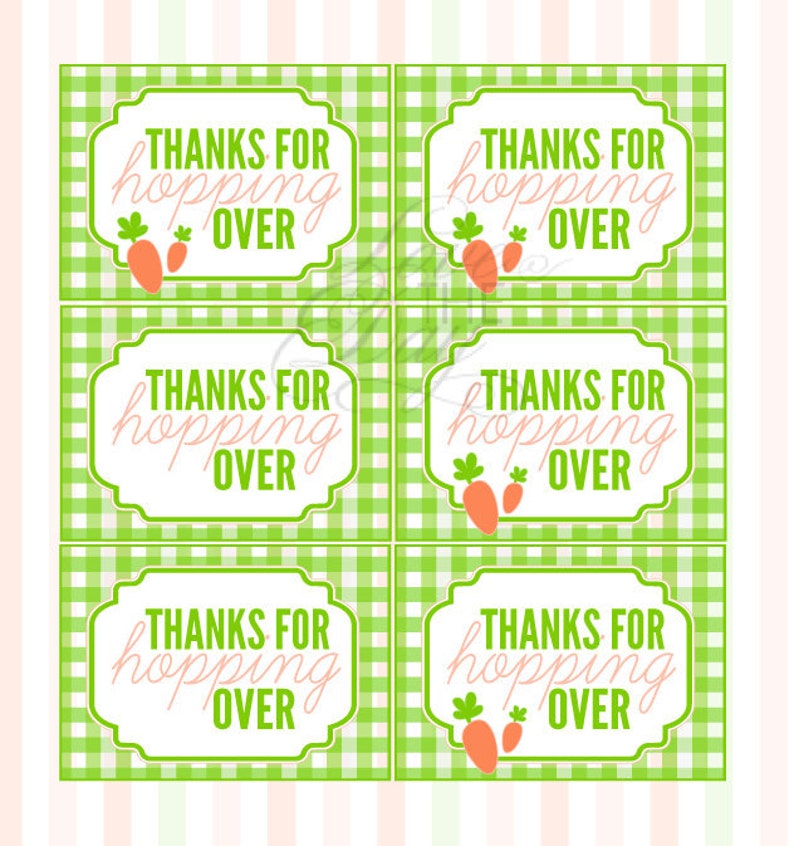 Hoppy Easter Party PRINTABLE Favor Tags INSTANT DOWNLOAD from Love The Day image 1