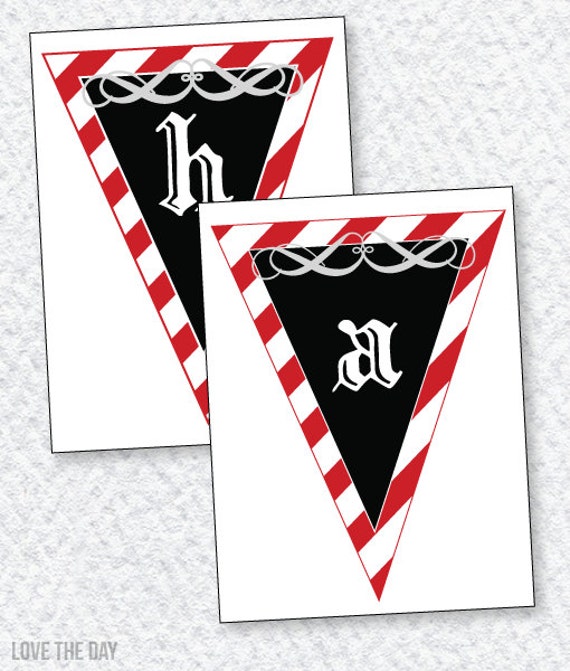 Pirate Party PRINTABLES Happy Birthday DIY Banner by Love The Day Il_570xn