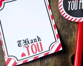 Pirate Party PRINTABLE Thank You Cards (INSTANT DOWNLOAD) by Love The Day