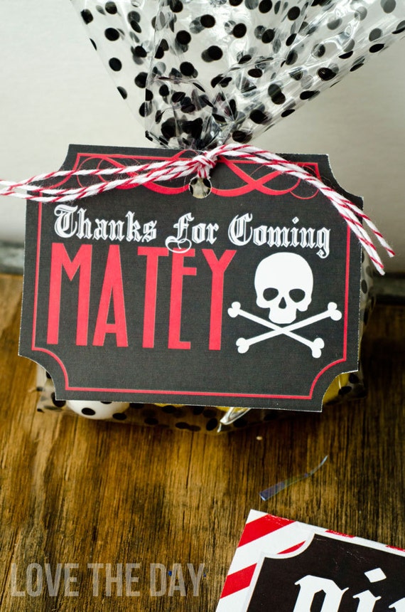 Pirate Party PRINTABLE Favor Tags (INSTANT DOWNLOAD) from Love The Day Il_570xn
