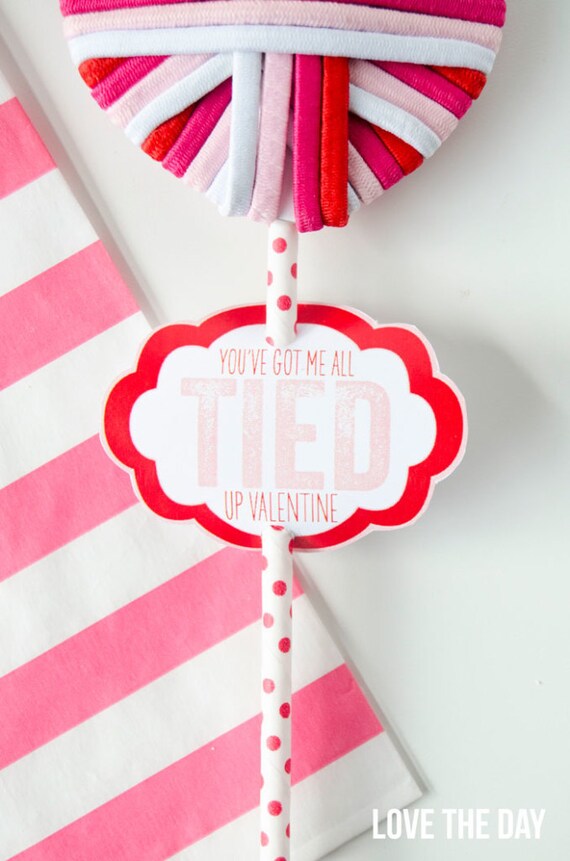 Valentine PRINTABLE 'You've Got Me All Tied Up' Valentine by Love The Day Il_570xn