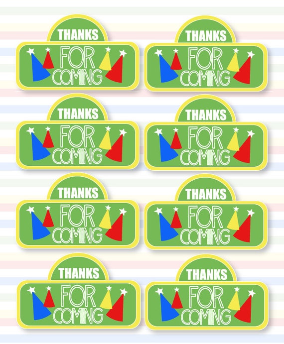 Sesame Street Inspired Party PRINTABLE Favor Tags (INSTANT DOWNLOADS) by Love The Day Il_570xn