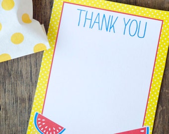 Summer Picnic party PRINTABLE Thank You Cards (INSTANT DOWNLOAD) by Love The Day