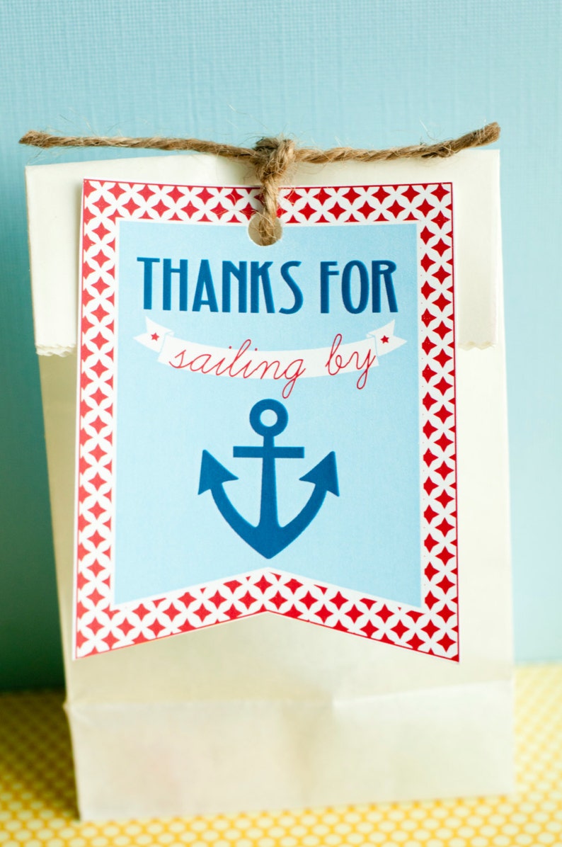 Nautical Baby Shower PRINTABLE Favor Tags INSTANT DOWNLOAD | Etsy